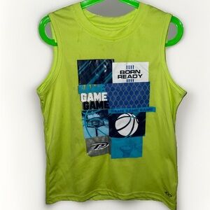 Kids Sleeveless Shirt - Lime Green